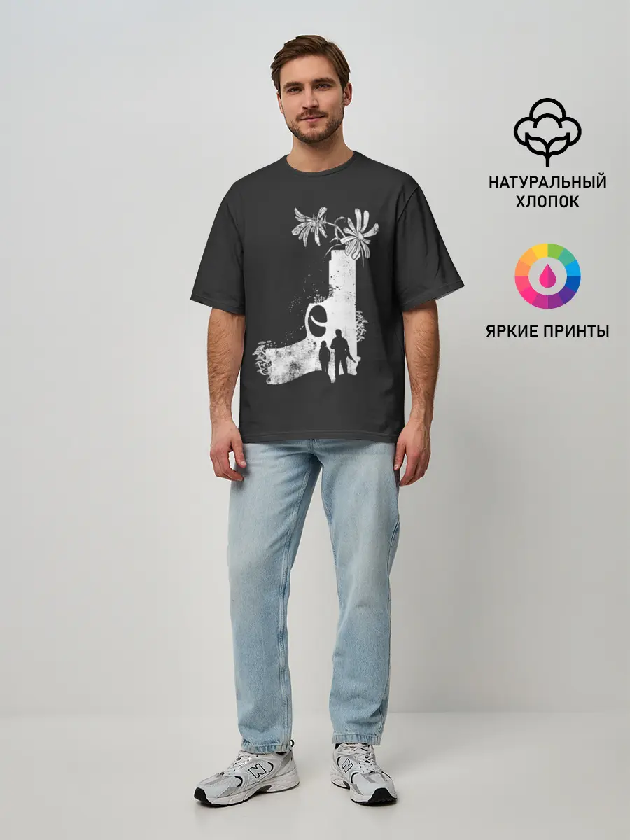 Мужская футболка оверсайз / Survivors with gun