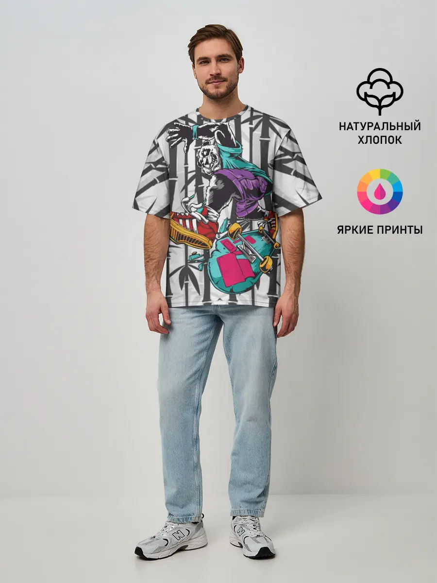 Мужская футболка оверсайз / HiFi Panda