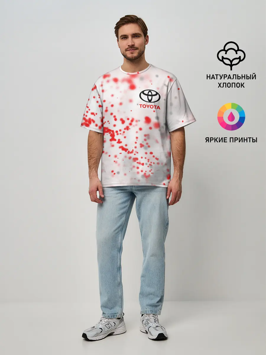 Мужская футболка оверсайз / TOYOTA / ТОЙОТА