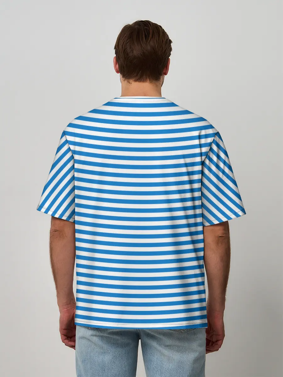 Мужская футболка оверсайз / Тельняшка ВДВ