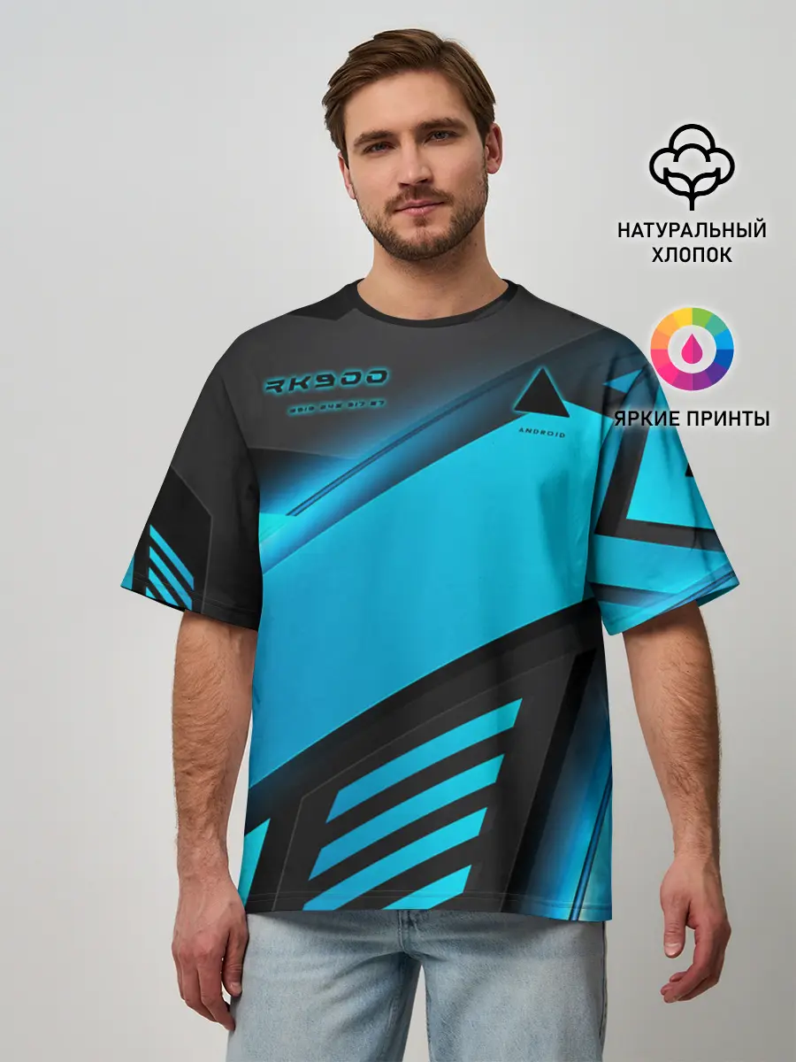 Мужская футболка оверсайз / Detroit RK900