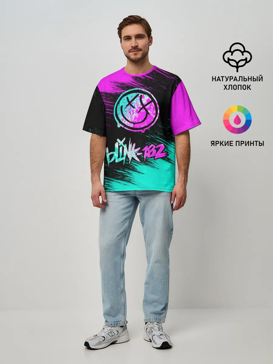 Мужская футболка оверсайз / Blink-182
