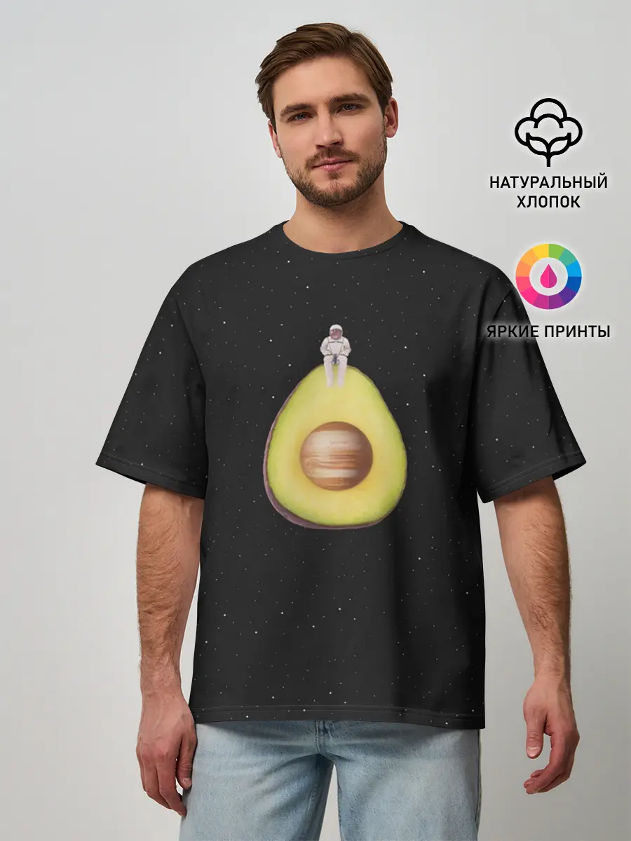 Мужская футболка оверсайз / Космокадо