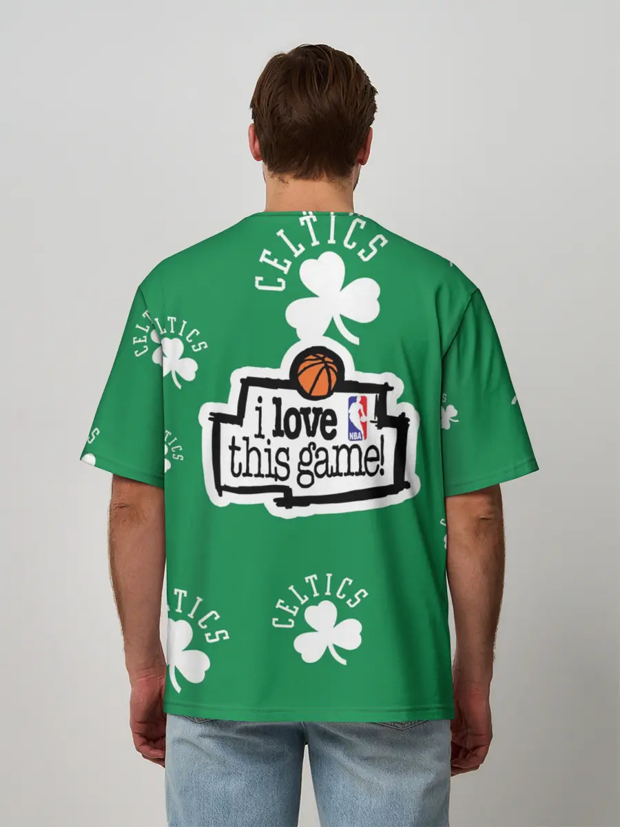 Мужская футболка оверсайз / Boston celtics, nba