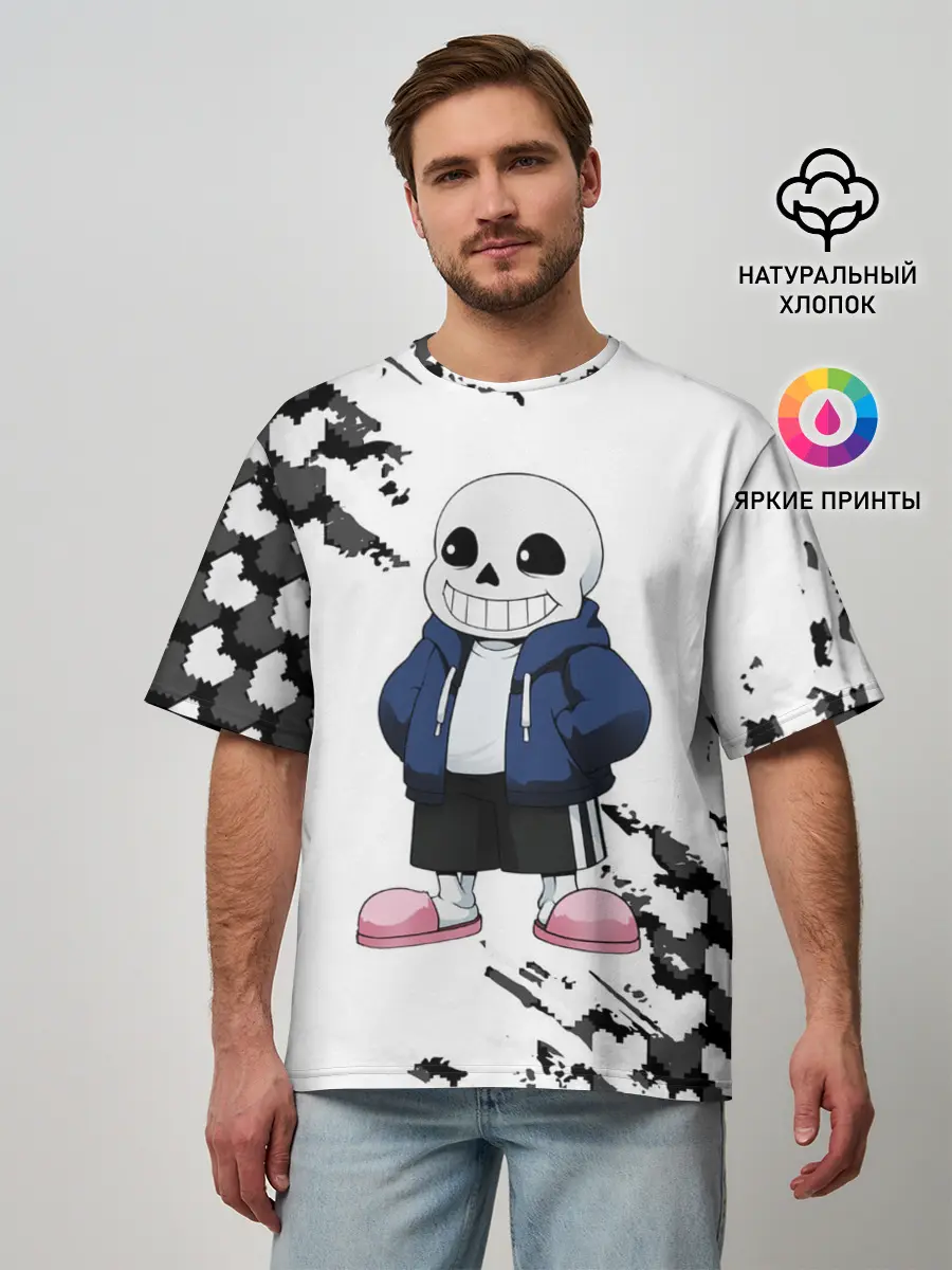 Мужская футболка оверсайз / UNDERTALE