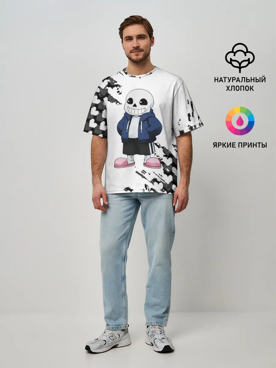 Мужская футболка оверсайз / UNDERTALE