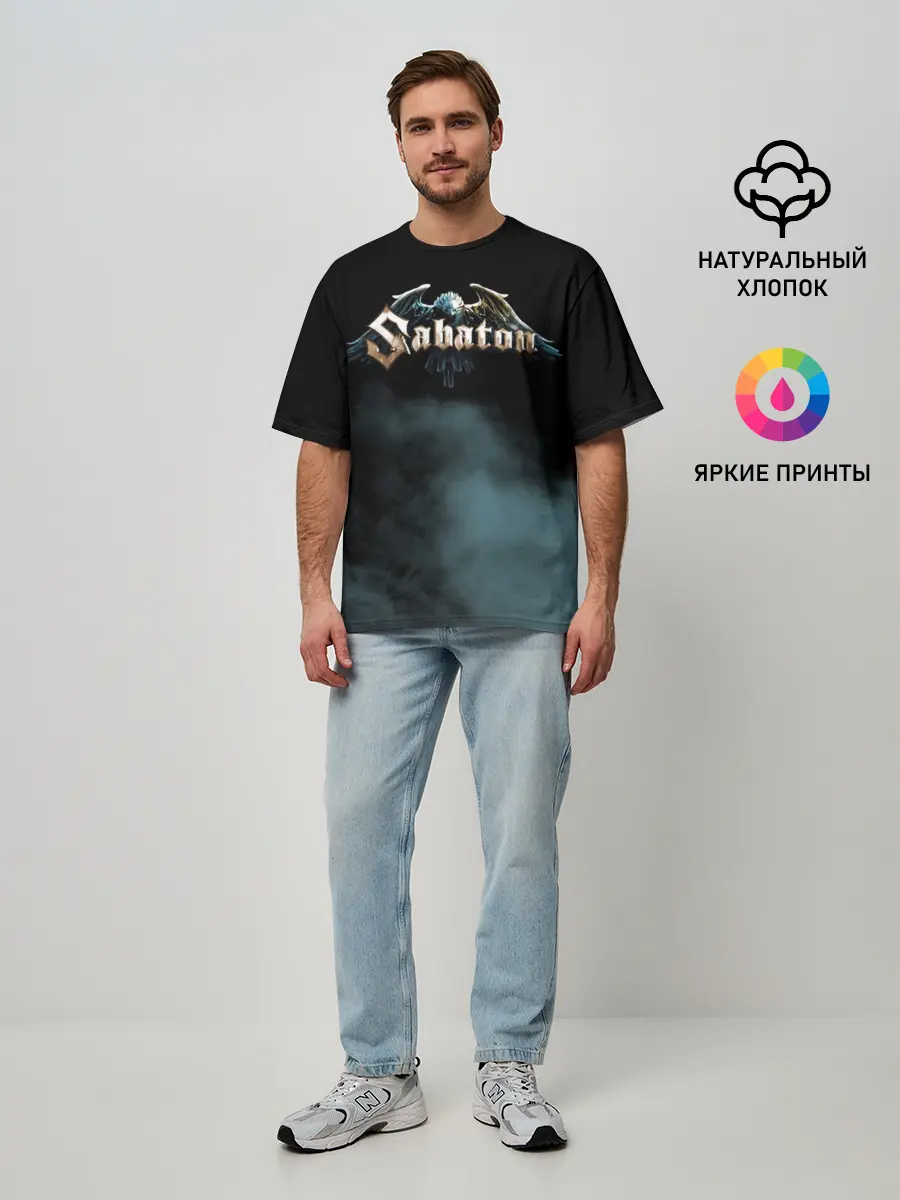 Мужская футболка оверсайз / Sabaton