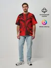 Мужская футболка оверсайз / BLACK RED DRAGONS TATOO
