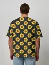 Мужская футболка оверсайз / Подсолнухи паттерн