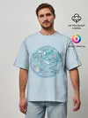 Мужская футболка оверсайз / Sea Circle