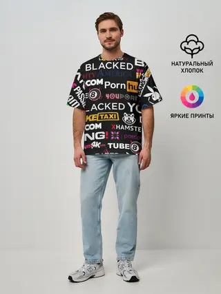 Мужская футболка оверсайз / ПОРНОСТУДИИ / PORN STUDIO