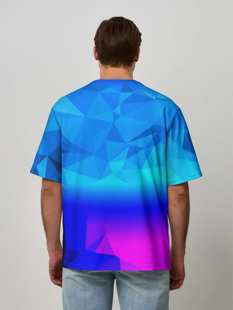 Мужская футболка оверсайз / ABSTRACT NEON