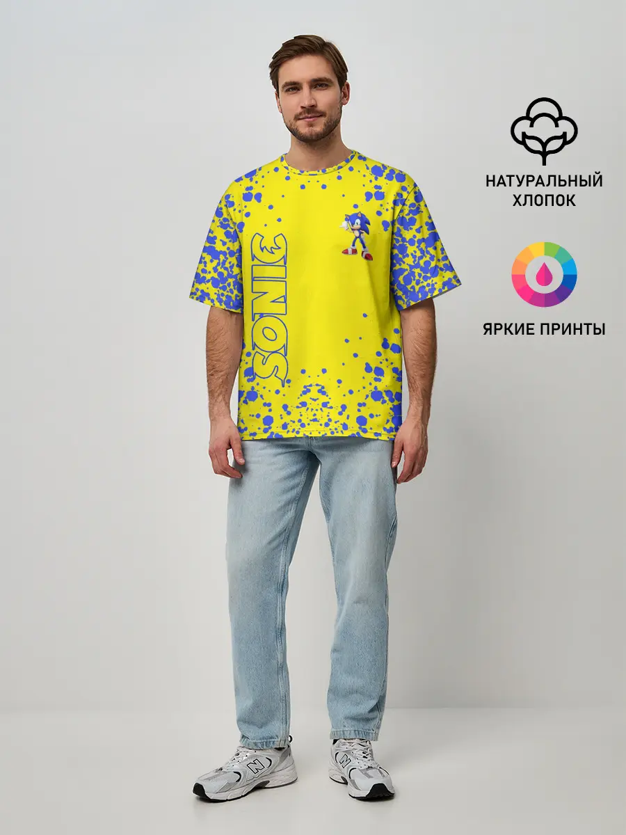Мужская футболка оверсайз / Sonic.