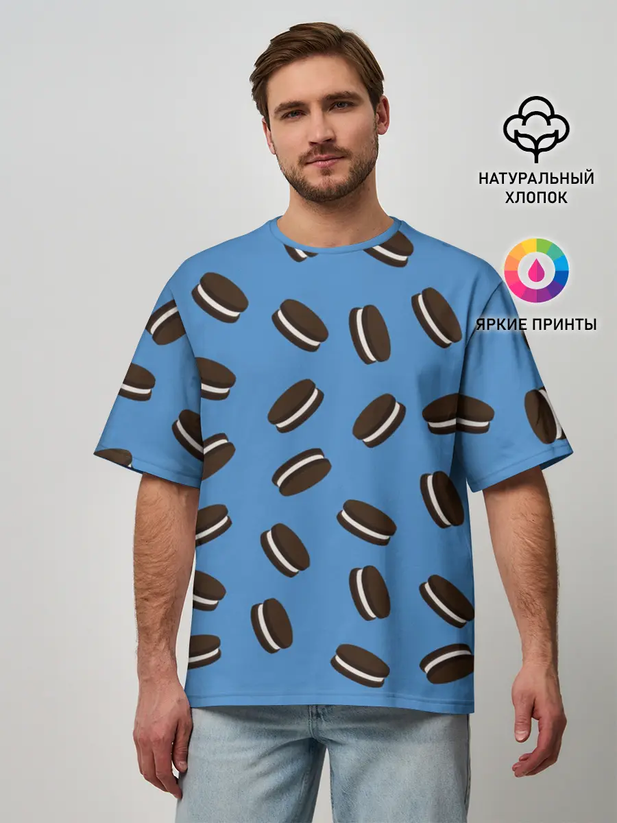 Мужская футболка оверсайз / Oreo