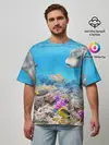 Мужская футболка оверсайз / Морской мир