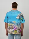 Мужская футболка оверсайз / Морской мир
