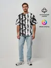Мужская футболка оверсайз / MONOKUMA / МОНОКУМА ПАТТЕРН