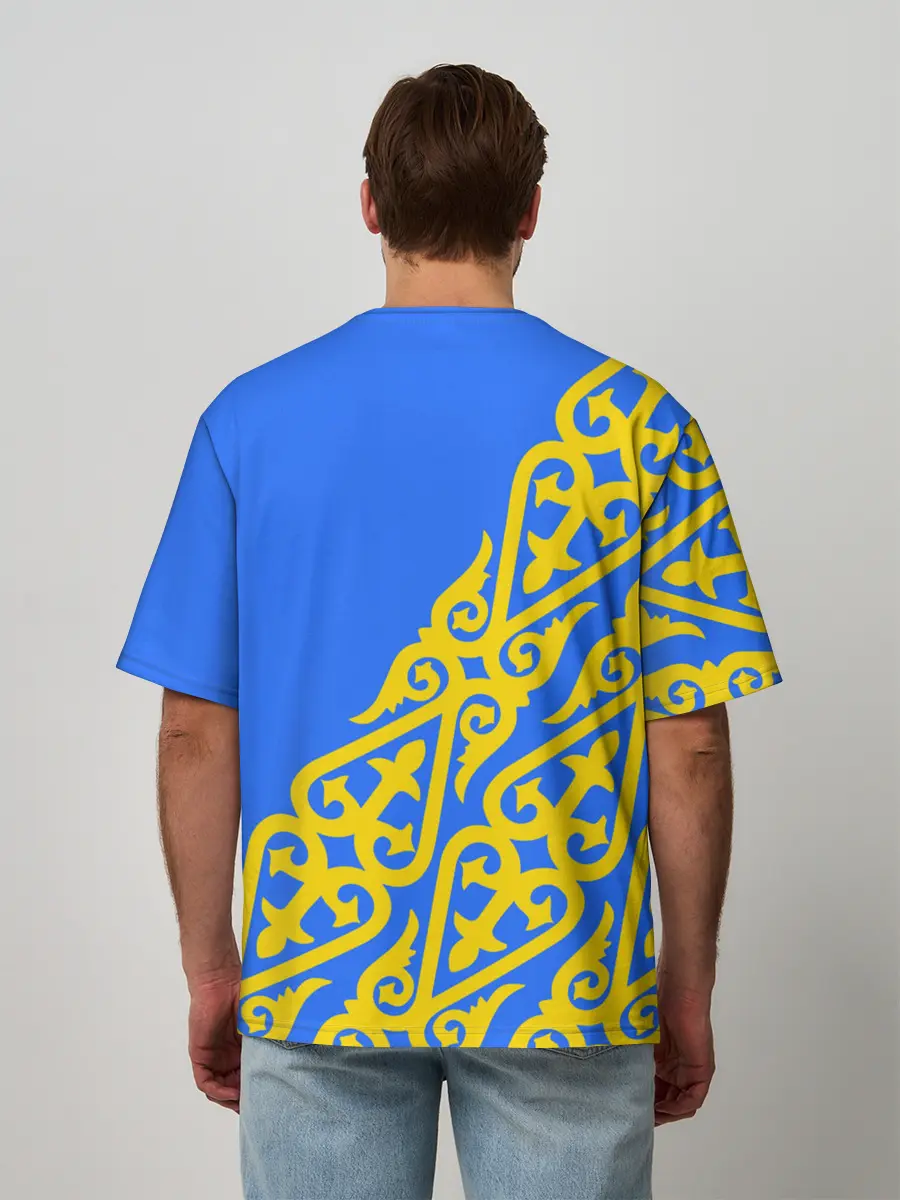 Мужская футболка оверсайз / Форма Казахстан