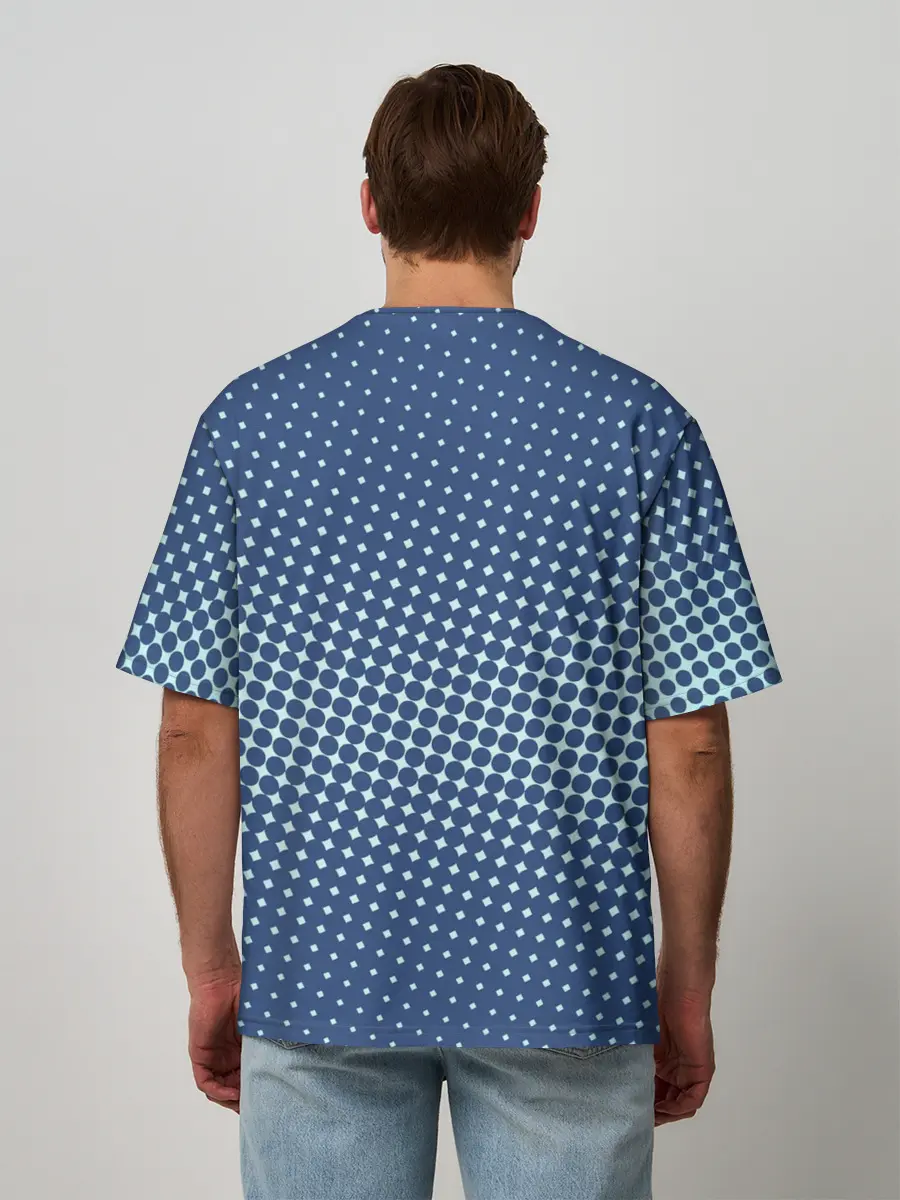 Мужская футболка оверсайз / Хаотичный горошек