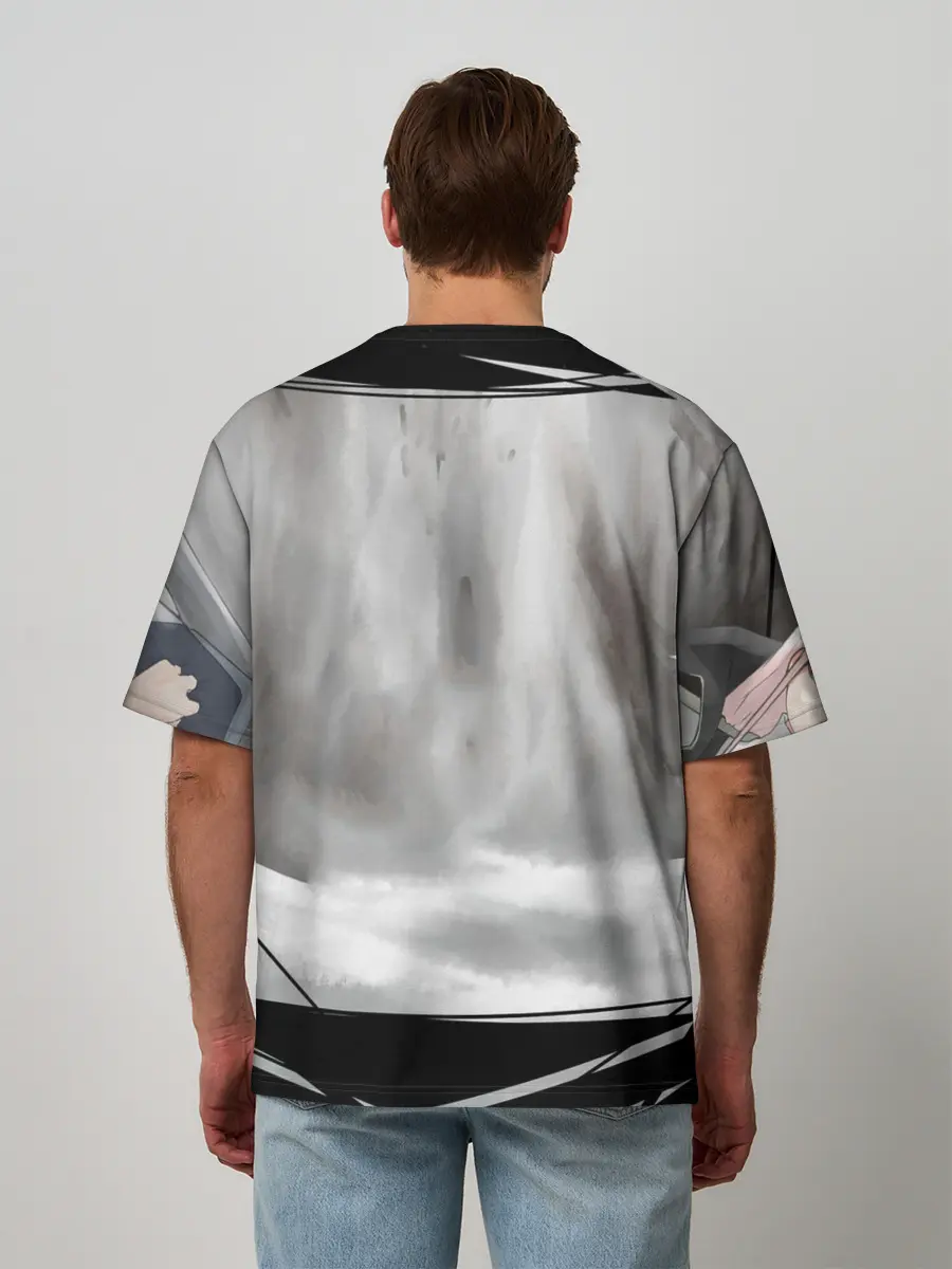 Мужская футболка оверсайз / ноль два перевертыш