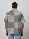 Мужская футболка оверсайз / Denim Patchwork