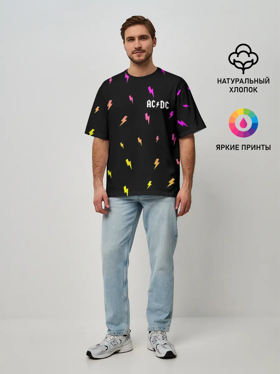 Мужская футболка оверсайз / AC DС