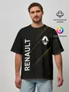 Мужская футболка оверсайз / Рено, авто