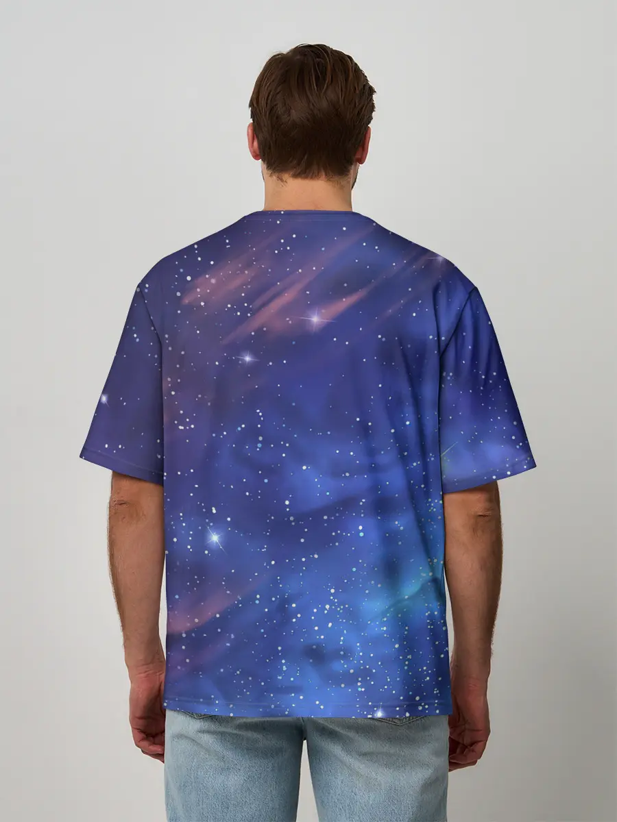 Мужская футболка оверсайз / Звёздное небо