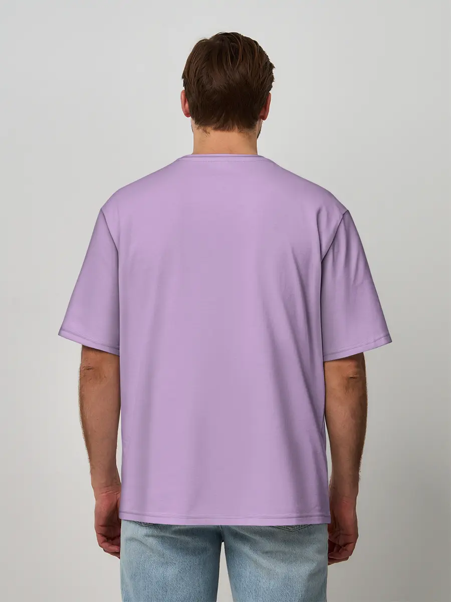 Мужская футболка оверсайз / Глициниевый цвет