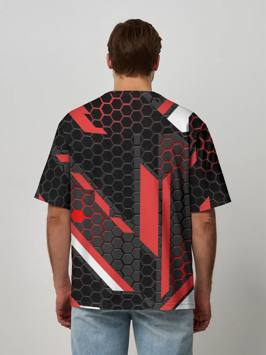 Мужская футболка оверсайз / CS GO CYREX 3D | КС ГО САЙРЕКС