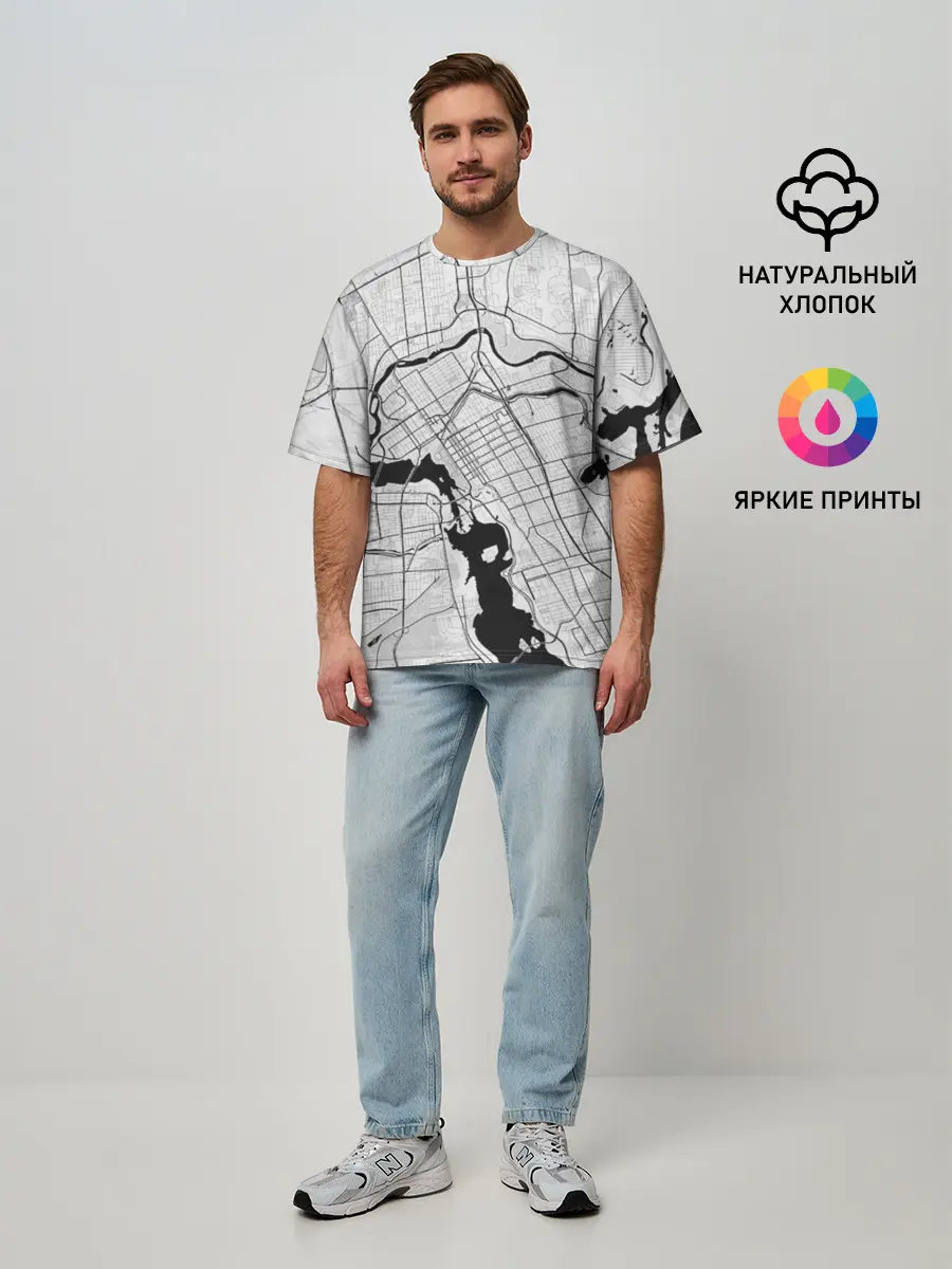 Мужская футболка оверсайз / генплан