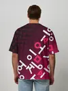 Мужская футболка оверсайз / ИГРА В КАЛЬМА, УЗОР ИЕРОГЛИФЫ