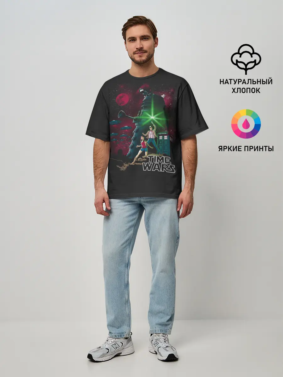 Мужская футболка оверсайз / Doctor Who