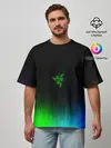 Мужская футболка оверсайз / RAZER NEON