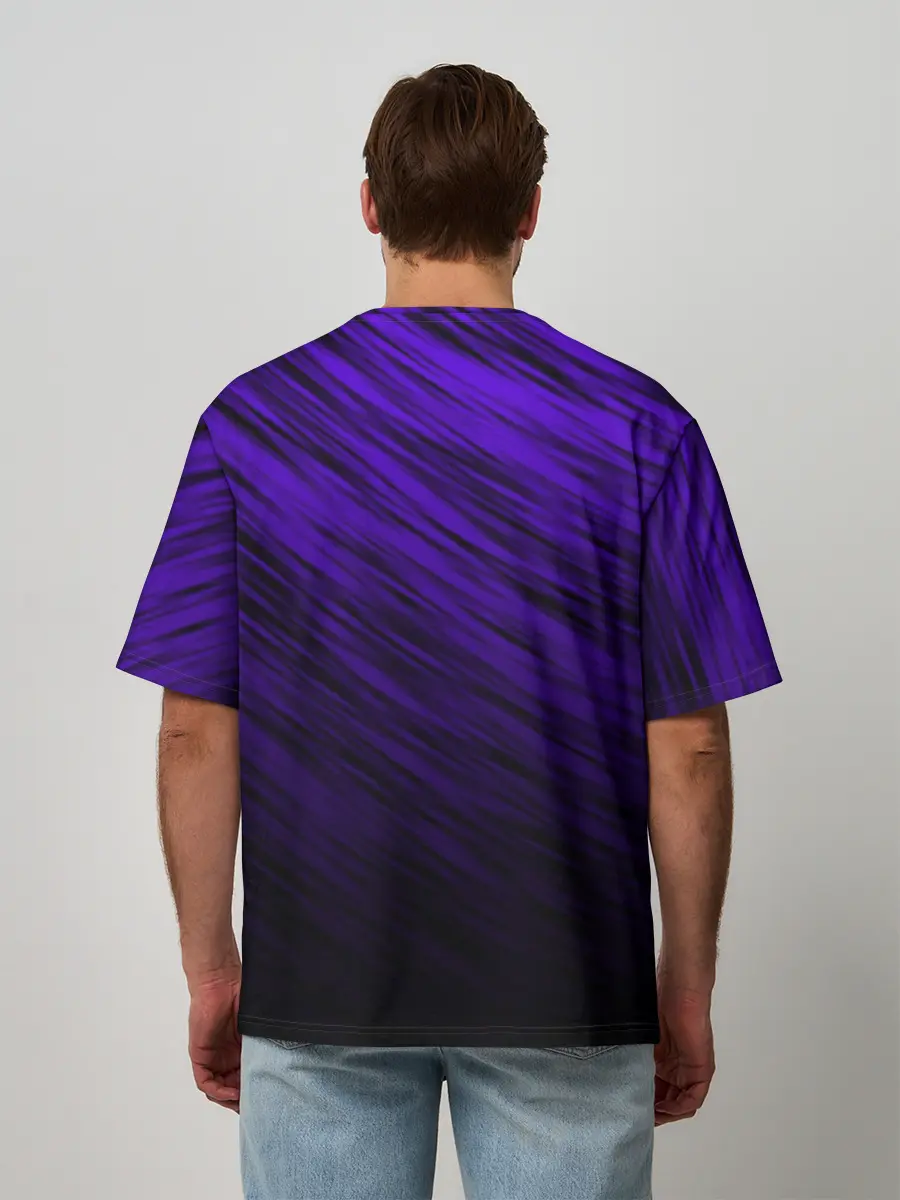 Мужская футболка оверсайз / ШТРИХИ