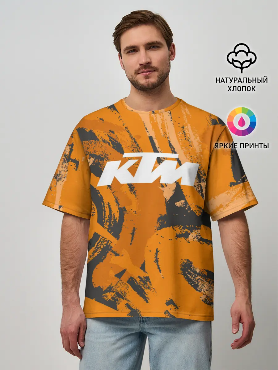 Мужская футболка оверсайз / KTM | КТМ