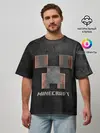 Мужская футболка оверсайз / MINECRAFT TEXTURE IRON