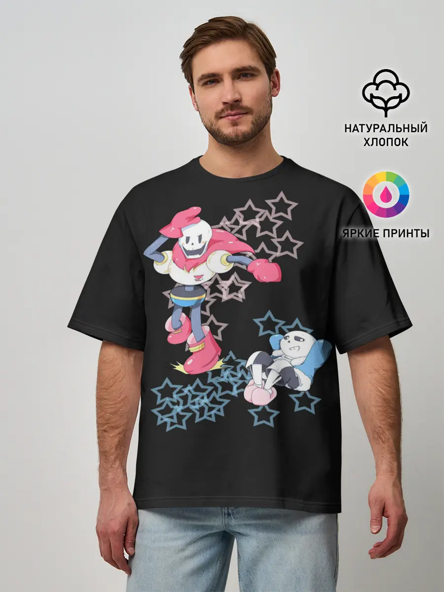 Мужская футболка оверсайз / Undertale