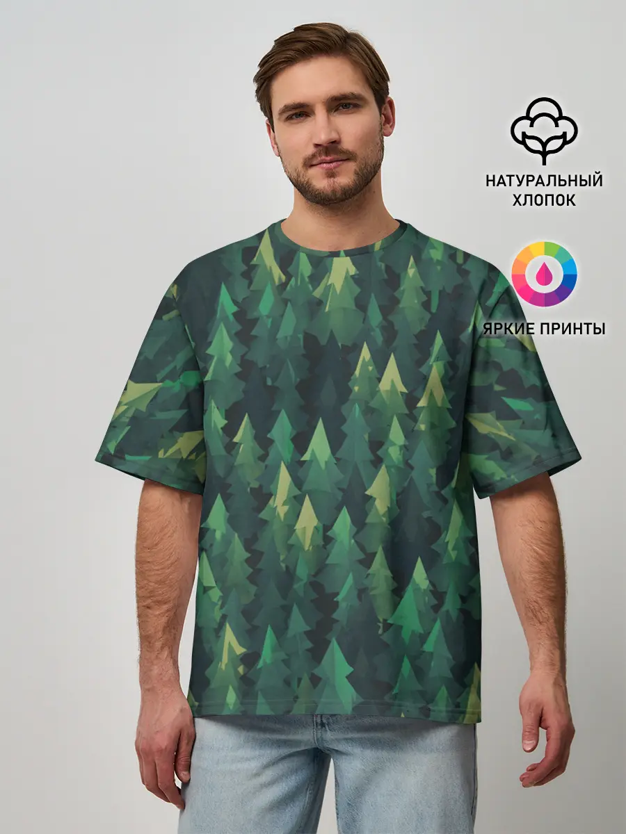 Мужская футболка оверсайз / ЛЕС