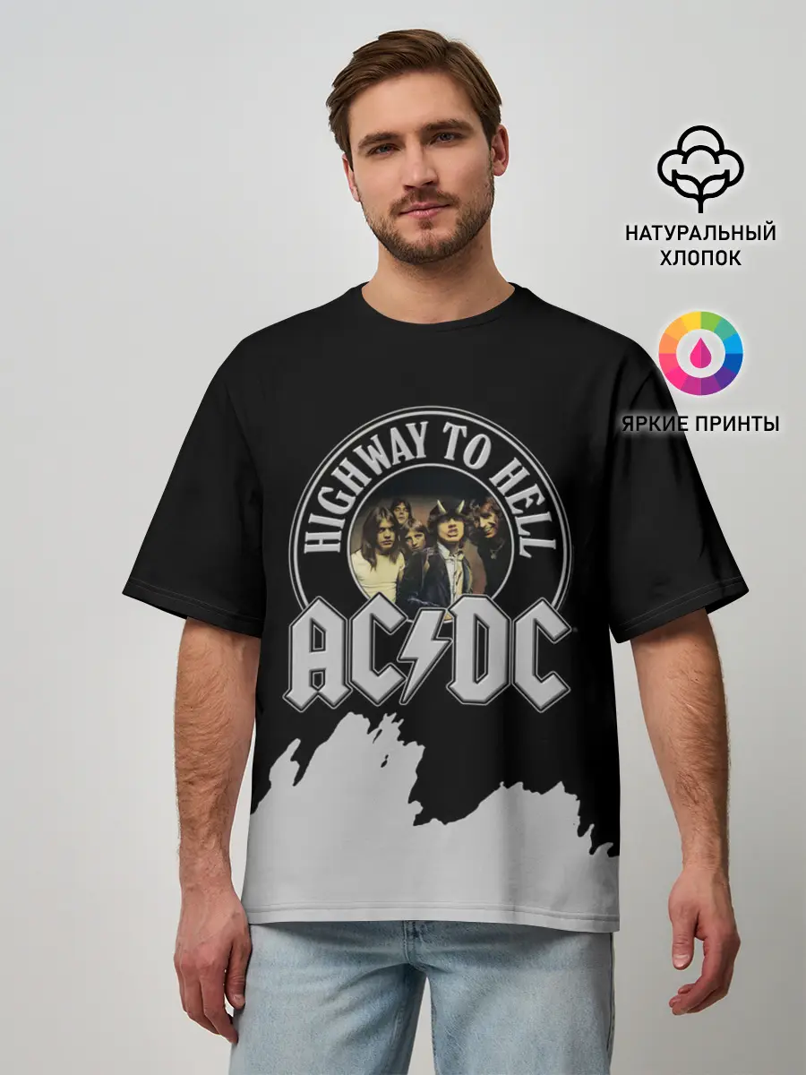 Мужская футболка оверсайз / AC/DC