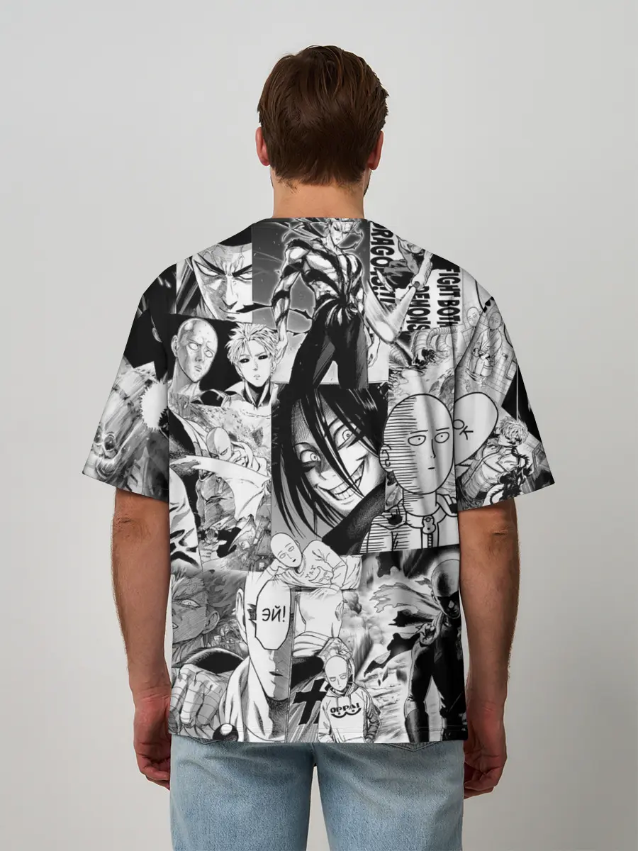 Мужская футболка оверсайз / One-Punch Man