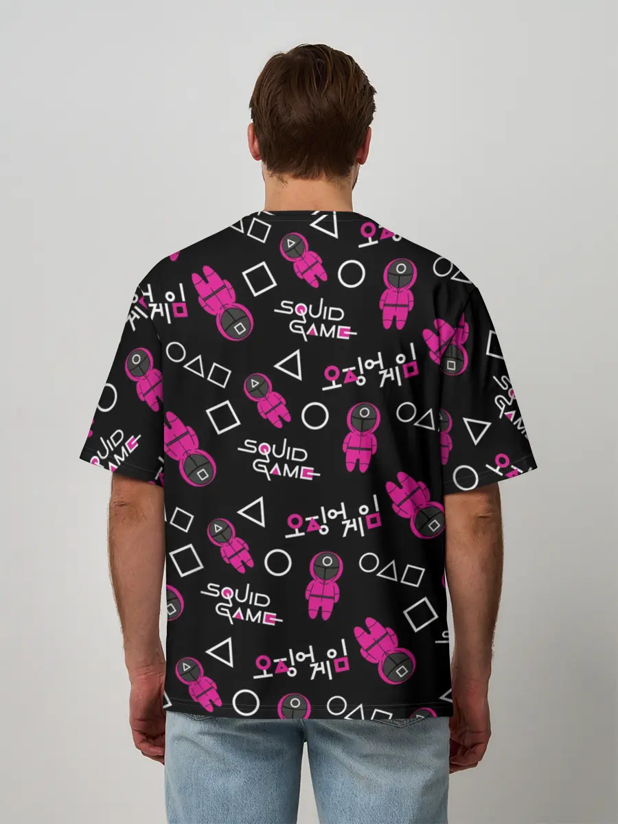 Мужская футболка оверсайз / Игра в кальмара