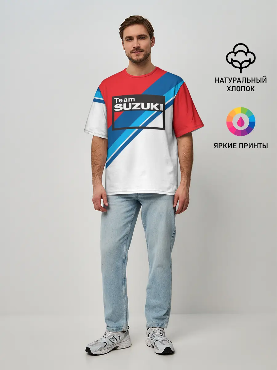 Мужская футболка оверсайз / SUZUKI MOTO SPORT | СУЗУКИ МОТО СПОРТ