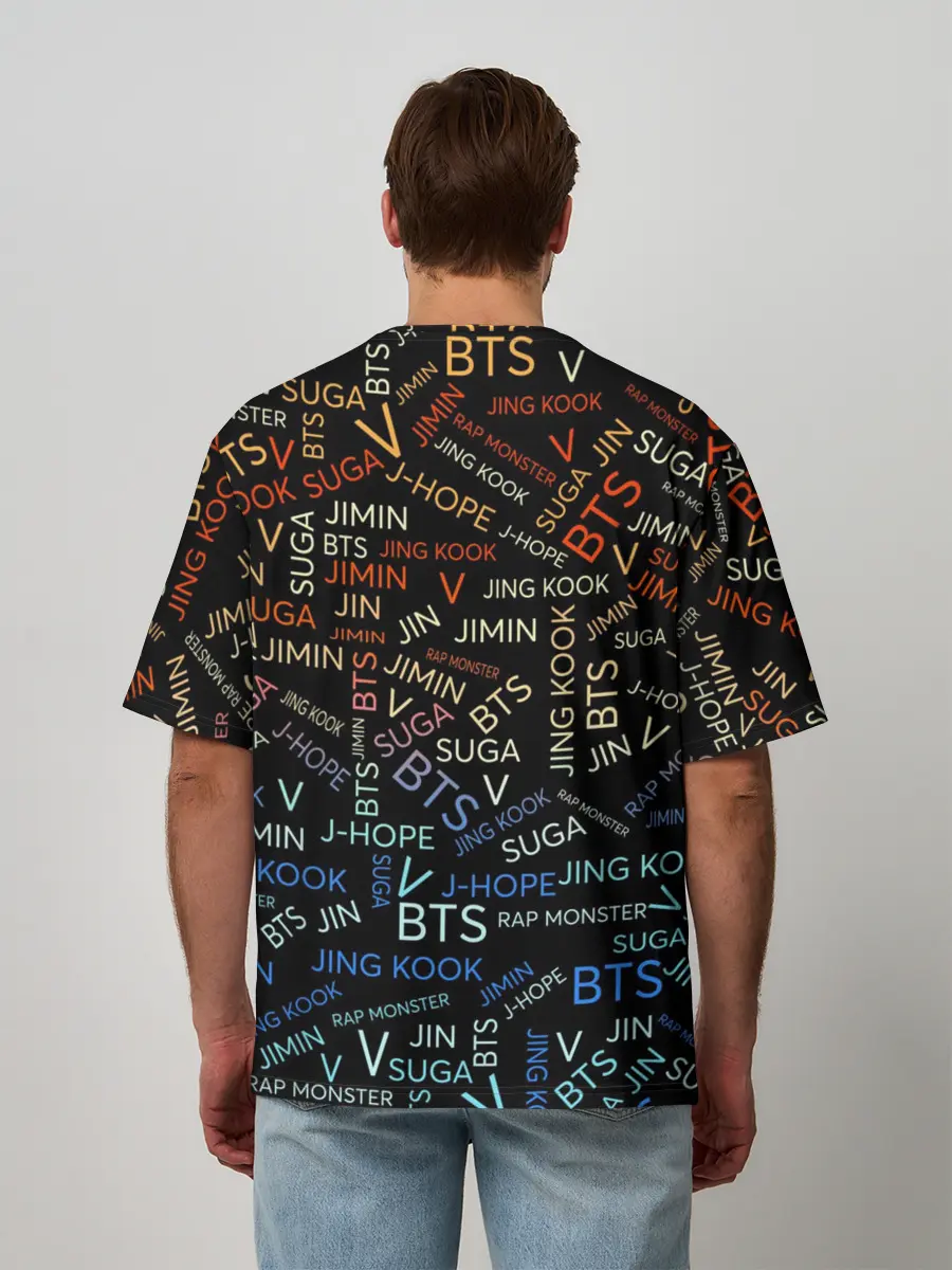 Мужская футболка оверсайз / BTS