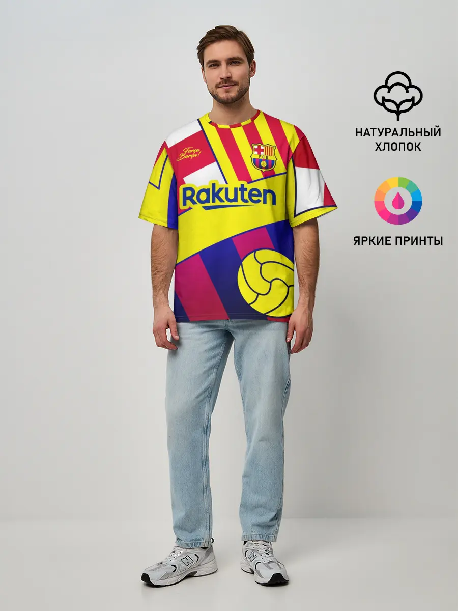 Мужская футболка оверсайз / BARCELONA