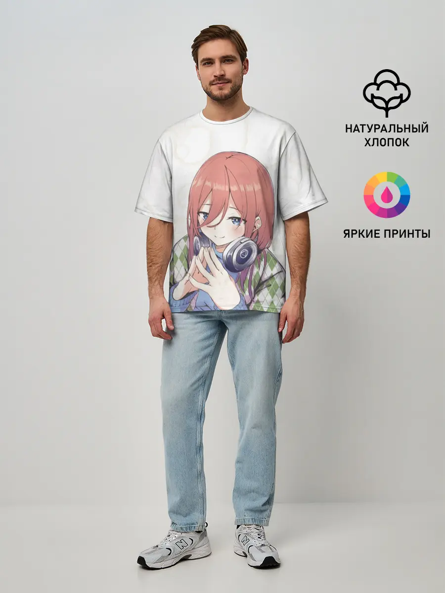 Мужская футболка оверсайз / Накано