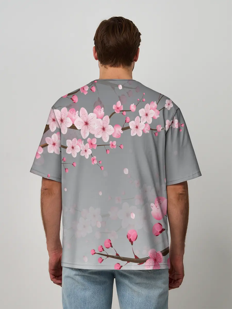 Мужская футболка оверсайз / САКУРА | SAKURA