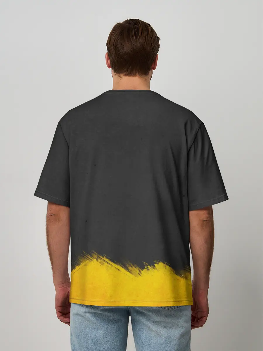 Мужская футболка оверсайз / Yellow and Black Armenia