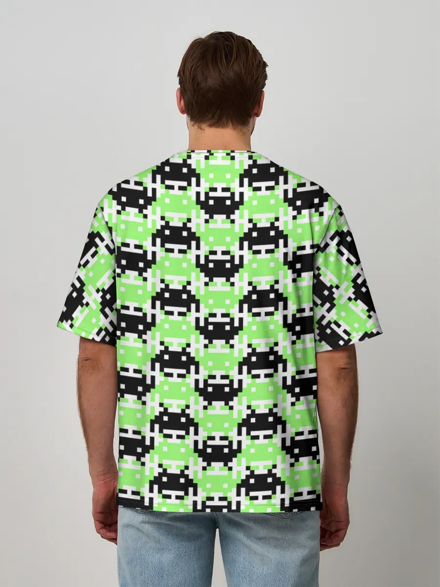 Мужская футболка оверсайз / Space Invaders | Old game