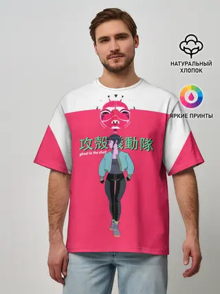 Мужская футболка оверсайз / Призрак в доспехах